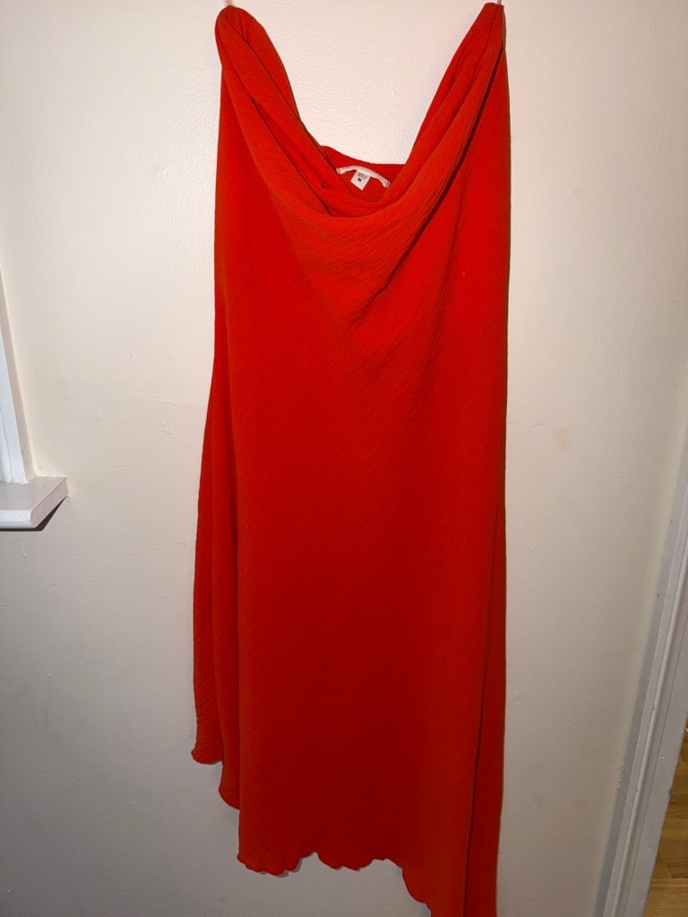 Women's Strapless Dress - Vibrant Orange